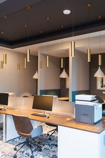 An office with a desk